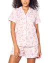 Petite Plume Floral Brushed Cotton Twill Short Pajamas