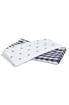 Petite Plume Set Of 2 Cotton Kitchel Towels In Navy