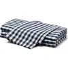 Petite Plume Set Of 4 Gingham Cotton Napkins In Navy