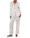 Petite Plume Silk Parisian Toile Pajama Set In Multi