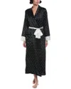 Petite Plume Silk Robe In Black