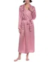 Petite Plume Silk Robe In Pink