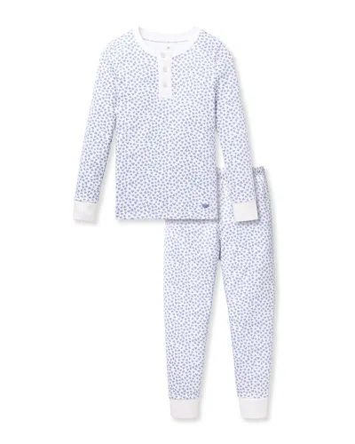 Petite Plume Snug Fit Pajama Set In Blue