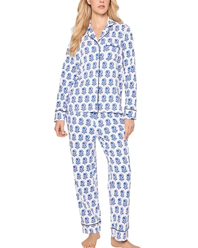 Petite Plume Something Blue Bows Long Pajama Set