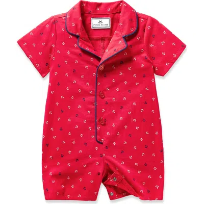 Petite Plume Babies'  Summer Fitted One-piece Pajamas In Red