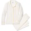 Petite Plume Sunny Stripe Pima Cotton Pajamas In Yellow