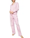 Petite Plume Sweethearts Classic Pajama Set In Pink