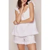 Petite Plume Swiss Dots Cotton Short Pajamas In White