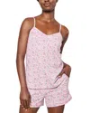 Petite Plume Sylvie Floral Shorts Pajama Set In Fleurs De Rose