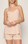 Petite Plume Sylvie Luxe Pima Cotton Short Pajamas In Neutral
