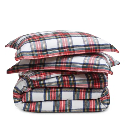 Petite Plume Tartan Flannel Duvet Set, Twin In Multi