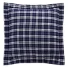 Petite Plume Tartan Flannel Sham, Euro In Blue