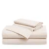 Petite Plume Ticking Sheet Set, Twin In Brown