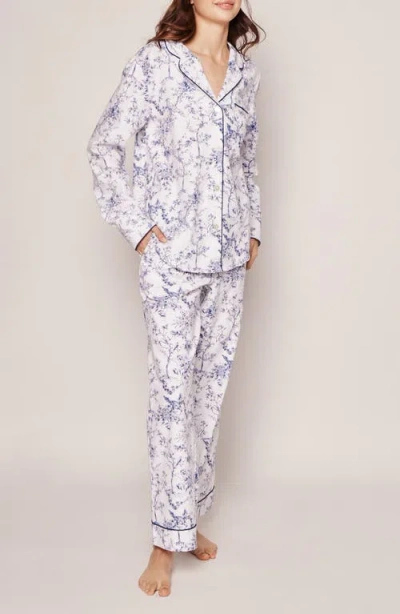 Petite Plume Timeless Toile Cotton Pajamas In White