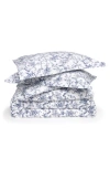 Petite Plume Timeless Toile Cotton Percale Duvet Cover & Shams Set In White