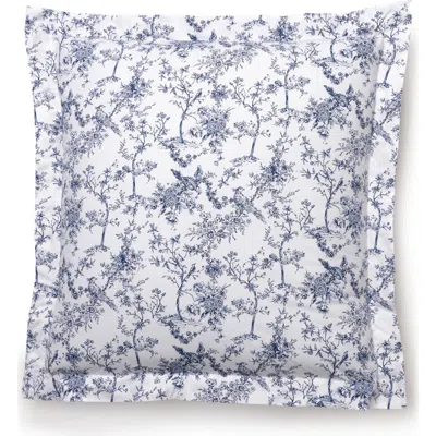 Petite Plume Timeless Toile Cotton Percale Euro Pillow Sham In Blue