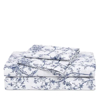 Petite Plume Timeless Toile Percale Sheet Set, Queen In White