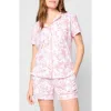 Petite Plume Toile Pima Cotton Short Pajamas In Pink