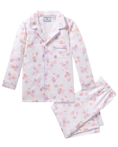 Petite Plume Twill Pajama Set In White