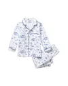 Petite Plume Unisex Chalet Toile Twill Pajama Set - Baby, Little Kid, Big Kid In Blue