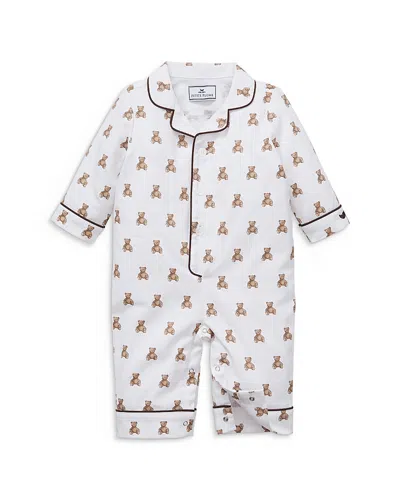 Petite Plume Kids' Unisex Classic Teddy Tales Romper - Baby In White