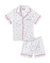 Petite Plume Unisex Coastal Charms Classic Short Pajama Set - Baby, Little Kid, Big Kid In White