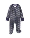 Petite Plume Unisex Festival Of Lights Pima Footie - Baby In Blue
