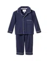 Petite Plume Classic Flannel Pajama Set In Blue