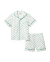 Petite Plume Unisex Match Point Pajama Short Set - Little Kid, Big Kid In Green