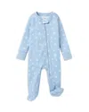 Petite Plume Unisex Periwinkle Wonderland Pima Footie - Baby In Blue