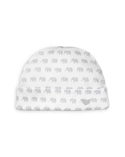 Petite Plume Kids' Unisex Pima Cotton Elephants Hat In White