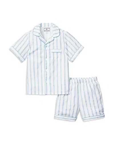 Petite Plume Unisex Striped Short Set - Baby, Little Kid, Big Kid In Blue
