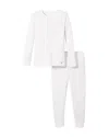 Petite Plume Unisex Tight Fit Pajamas - Little Kid, Big Kid In White