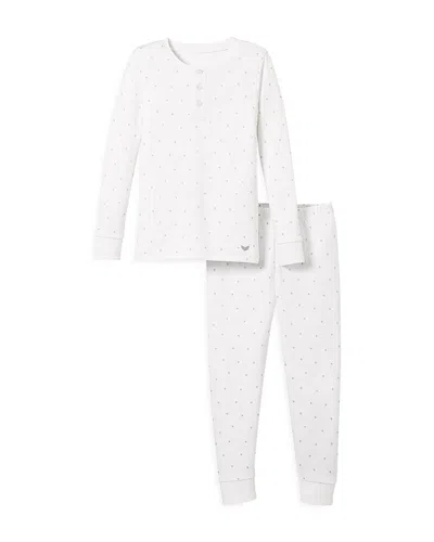 Petite Plume Unisex Tight Fit Pajamas - Little Kid, Big Kid In White