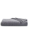 Petite Plume Wool & Cashmere Cable Throw Blanket In Grey