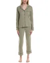Petite Plume X Parachute 2pc Pajama Set In Green