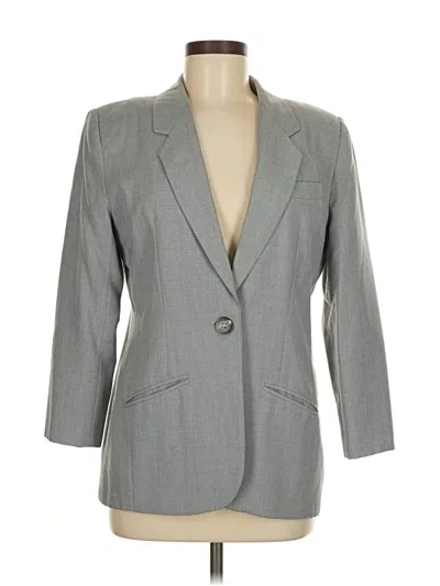 Pre-owned Petite Sophisticate Blazer Jacket In Gray