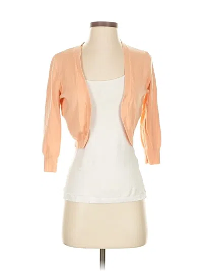 Pre-owned Petite Sophisticate Cardigan Sweater In Orange