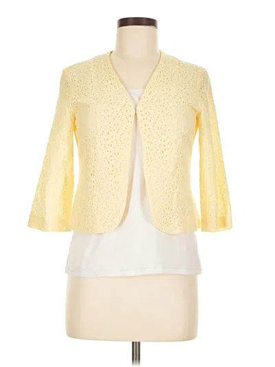Pre-owned Petite Sophisticate Cardigan Sweater In Yellow