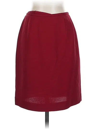 Pre-owned Petite Sophisticate Formal Skirt In Burgundy