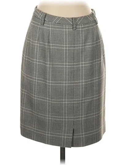 Pre-owned Petite Sophisticate Formal Skirt In Gray