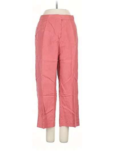 Pre-owned Petite Sophisticate Linen Pants In Red
