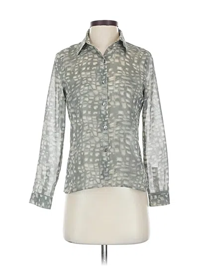 Pre-owned Petite Sophisticate Long Sleeve Blouse In Gray