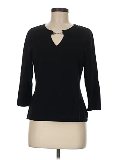 Pre-owned Petite Sophisticate Pullover Sweater In Black