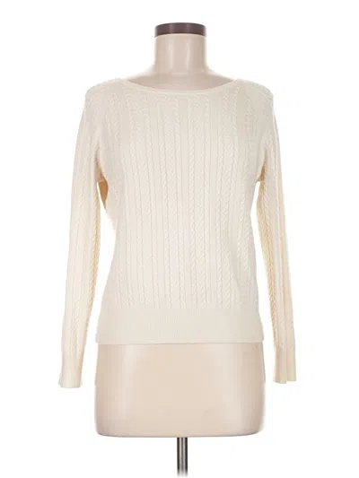 Pre-owned Petite Sophisticate Pullover Sweater In White