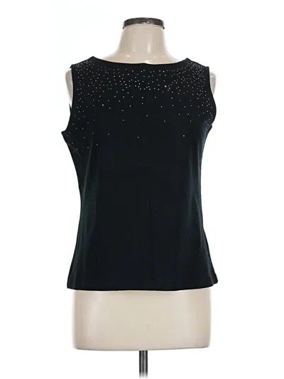 Pre-owned Petite Sophisticate Sleeveless Blouse In Black