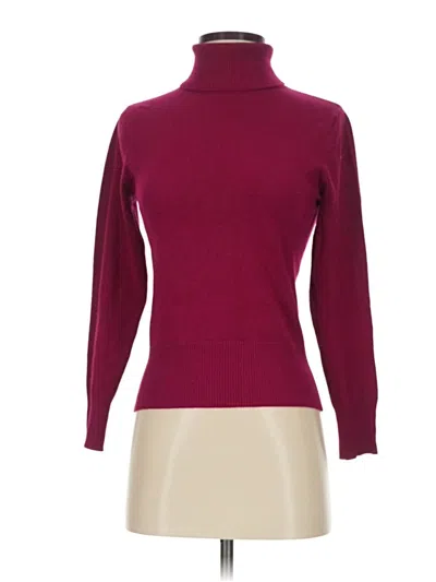 Pre-owned Petite Sophisticate Turtleneck Sweater In Burgundy