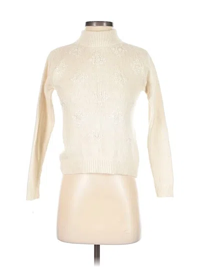 Pre-owned Petite Sophisticate Turtleneck Sweater In White