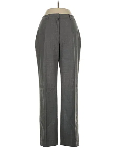 Pre-owned Petite Sophisticate Wool Pants In Gray