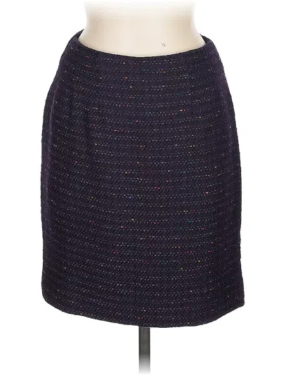 Pre-owned Petite Studio New York Wool Skirt In Purple